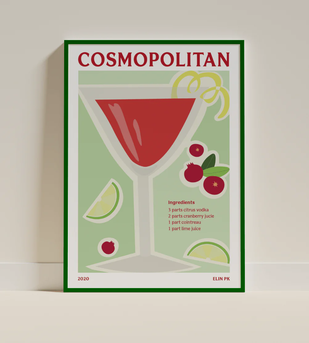 Elin PK Cosmopolitan Drink Poster