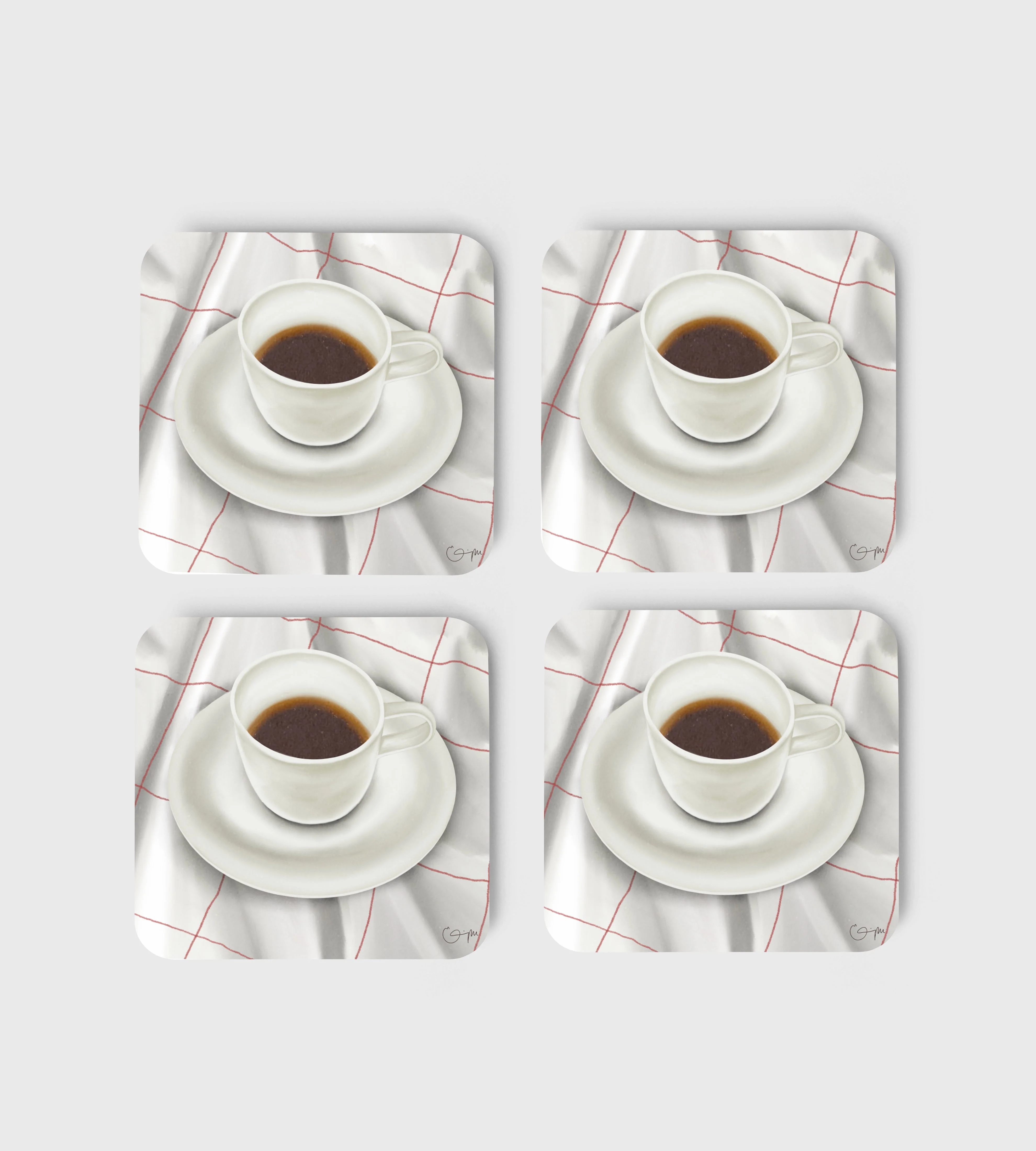 Elin PK Coasters 4-pack Coffee