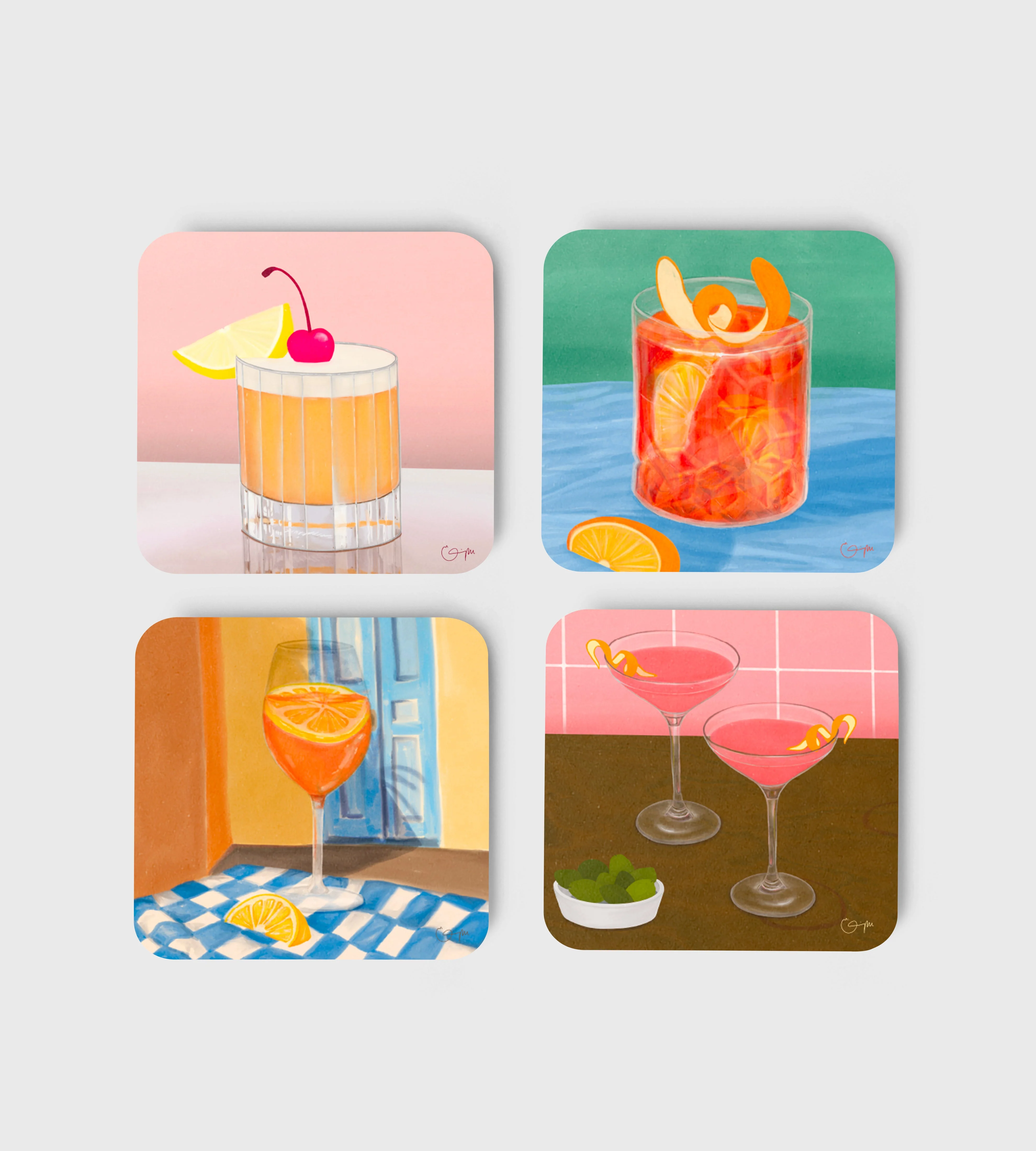 Elin PK Coasters 4-pack mixed 2