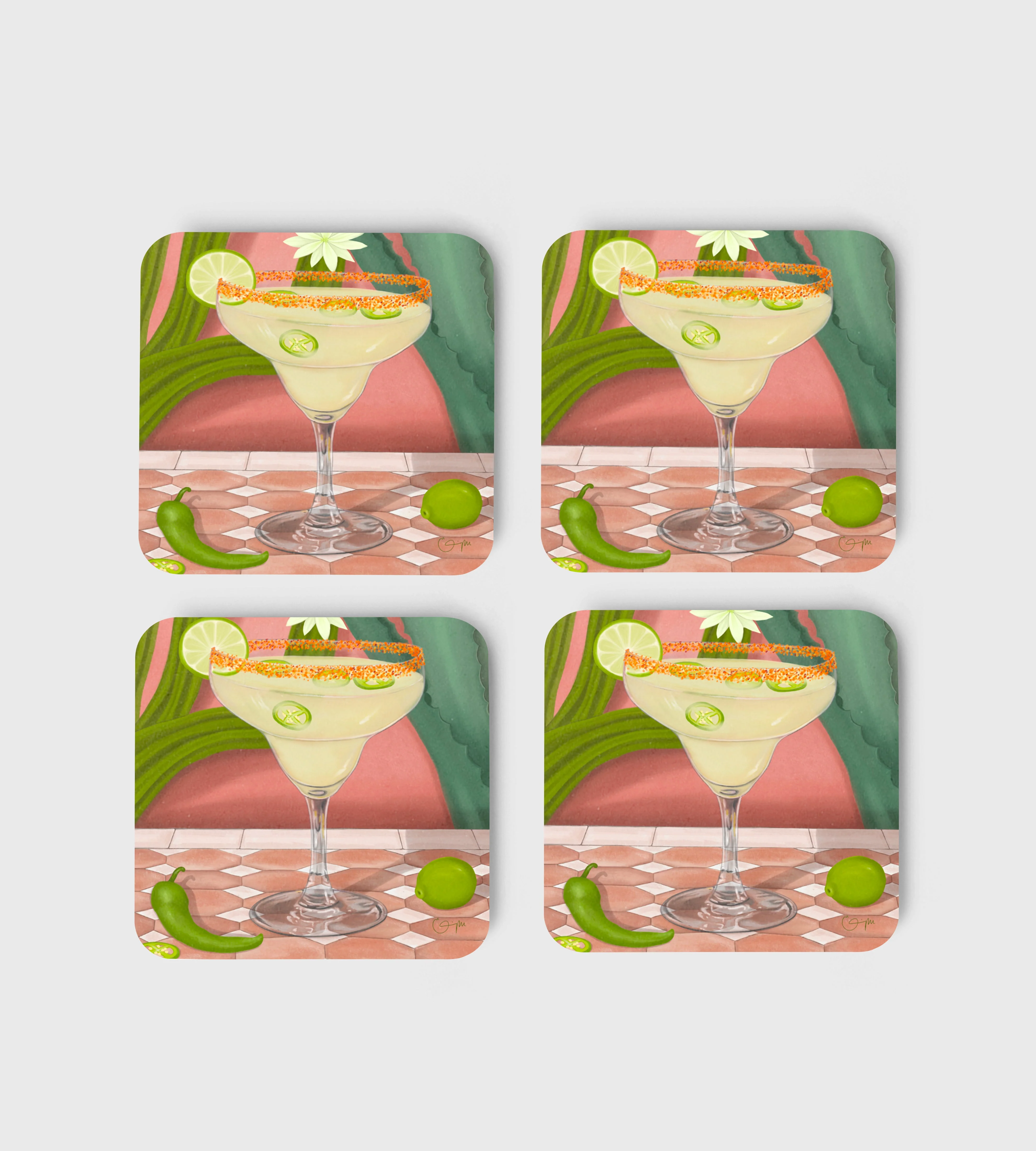 Elin PK Coasters 4-pack Spicy Margarita