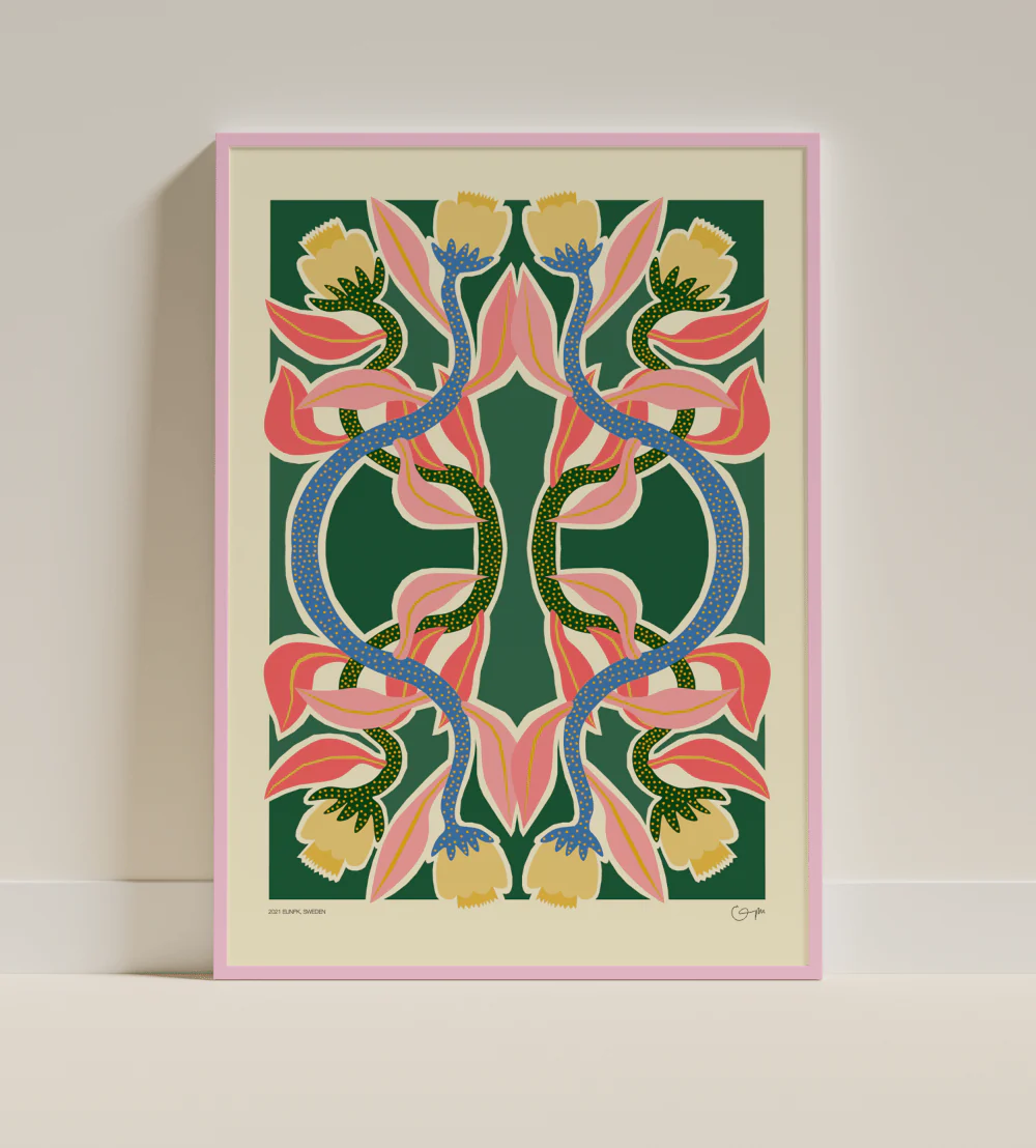 Elin PK "Fantasy flowers II" Poster