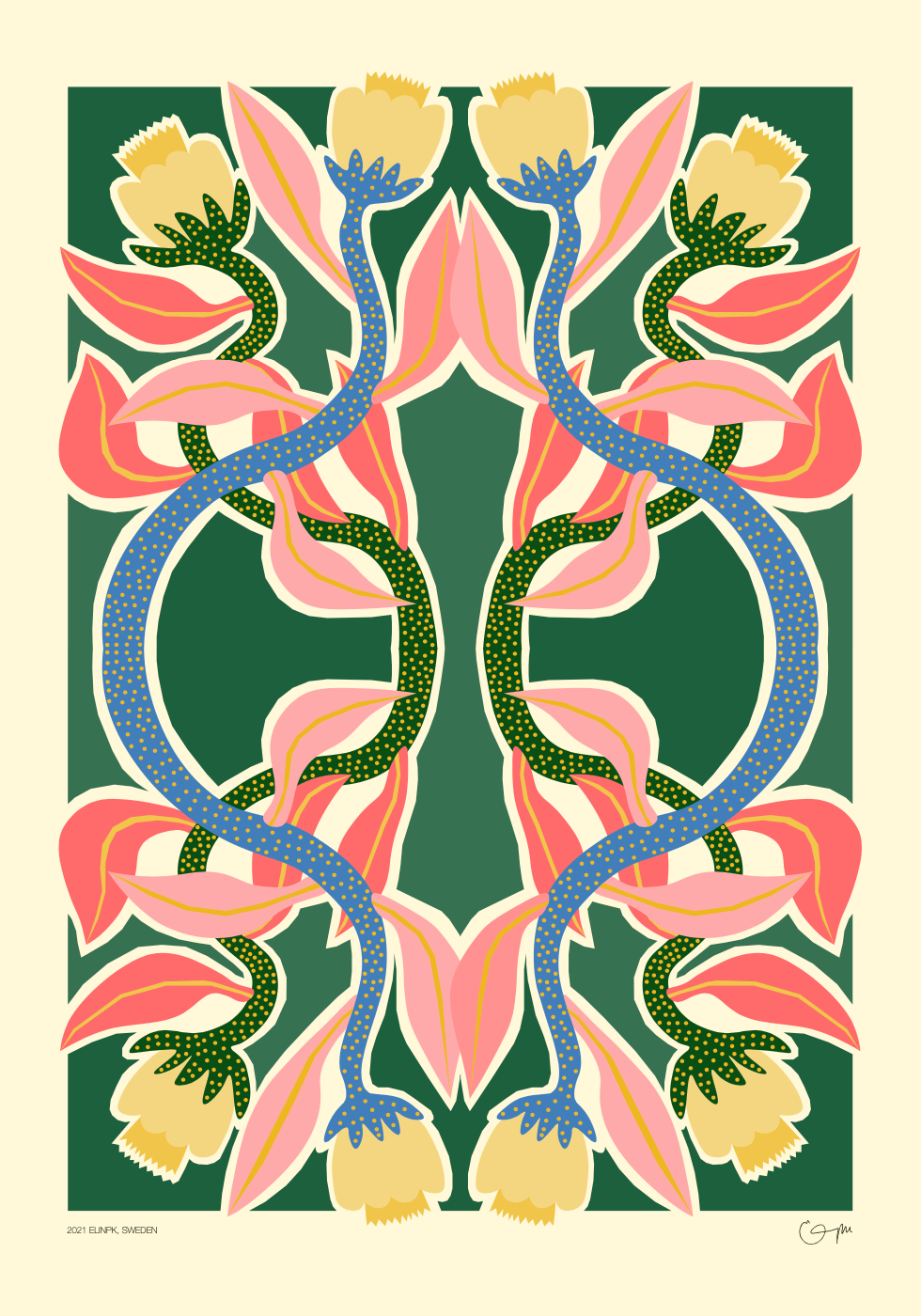 Elin PK "Fantasy flowers II" Poster - Image 2