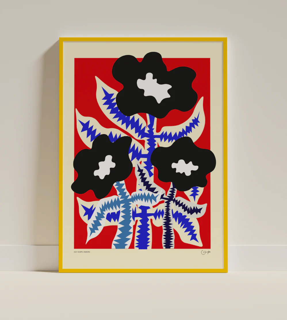 Elin PK "Fantasy flowers III" Poster