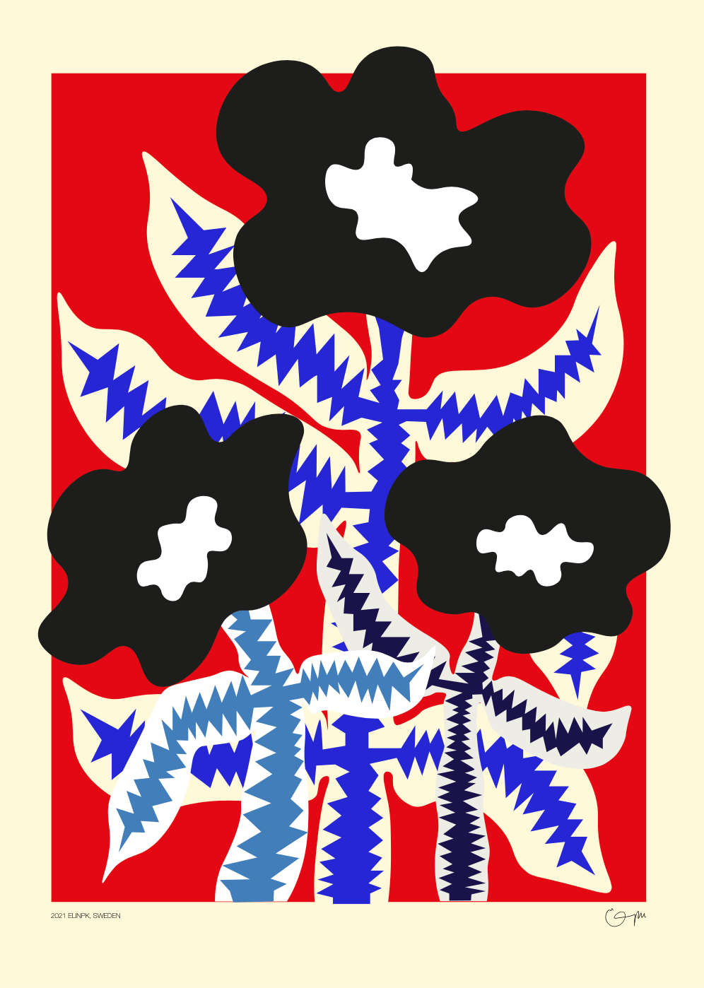 Elin PK "Fantasy flowers III" Poster - Image 2