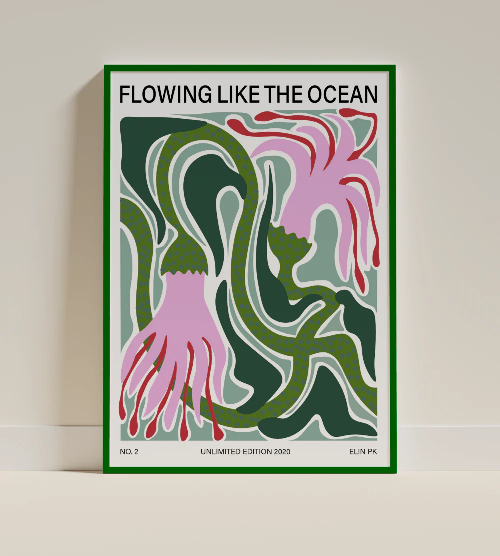Elin PK "Flowing like the ocean" Poster