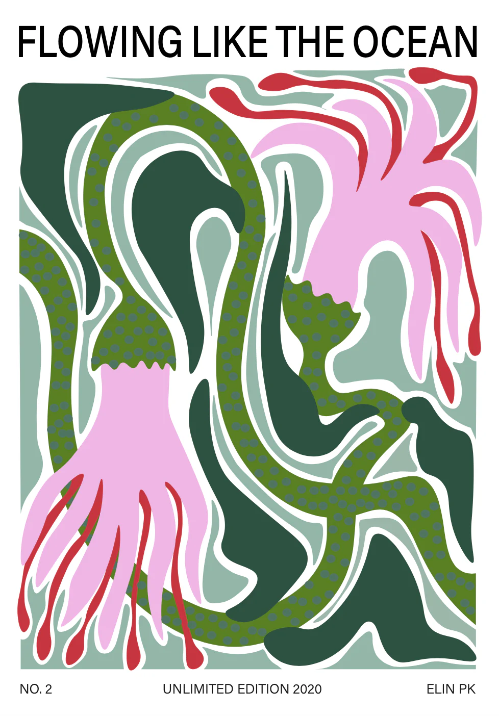 Elin PK "Flowing like the ocean" Poster - Image 2