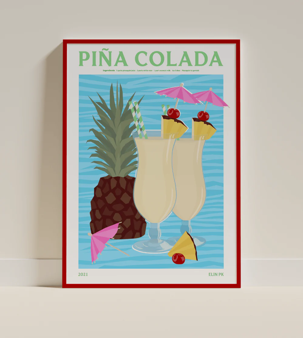 Elin PK Pina Colada Drink Poster