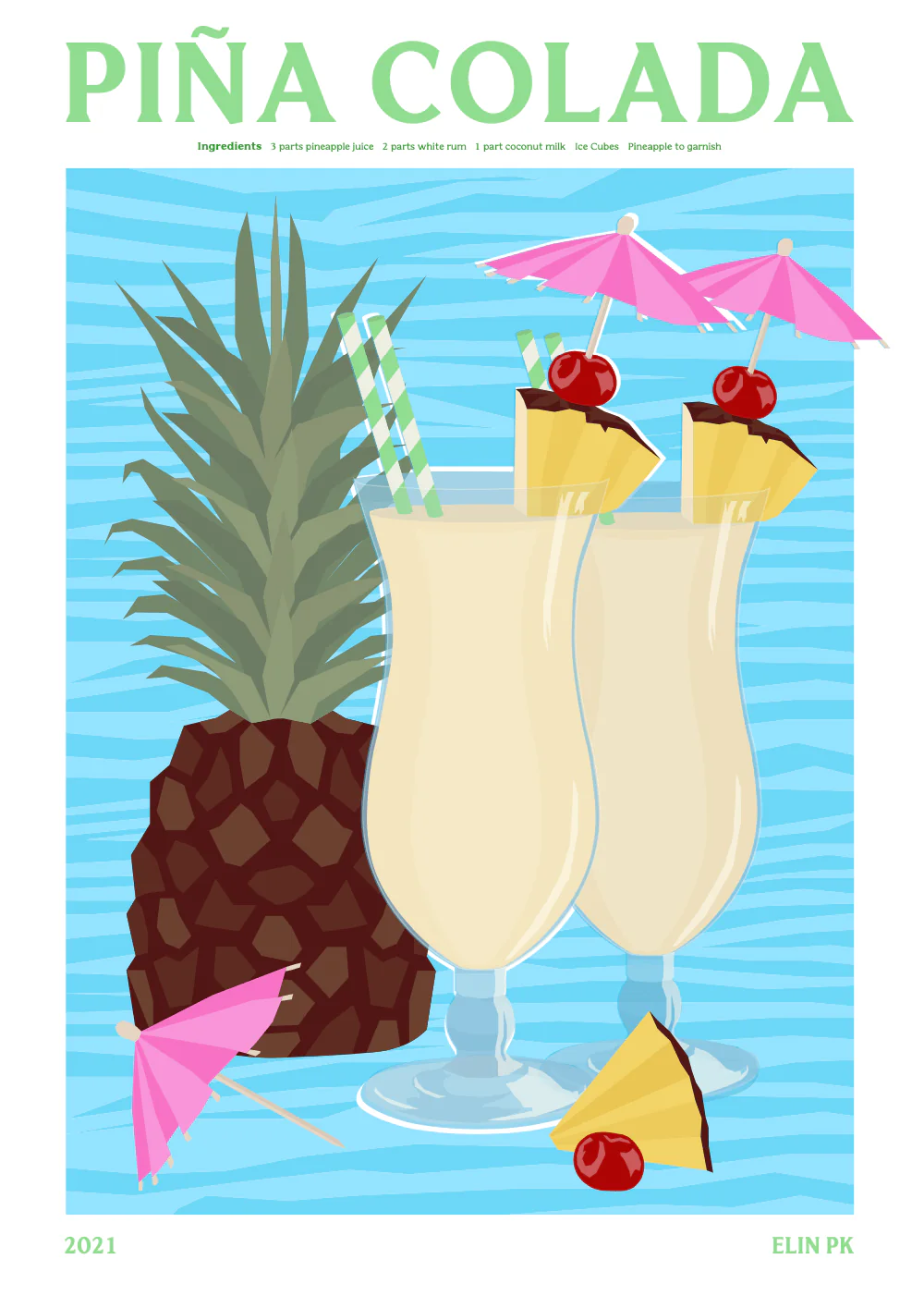 Elin PK Pina Colada Drink Poster - Image 2