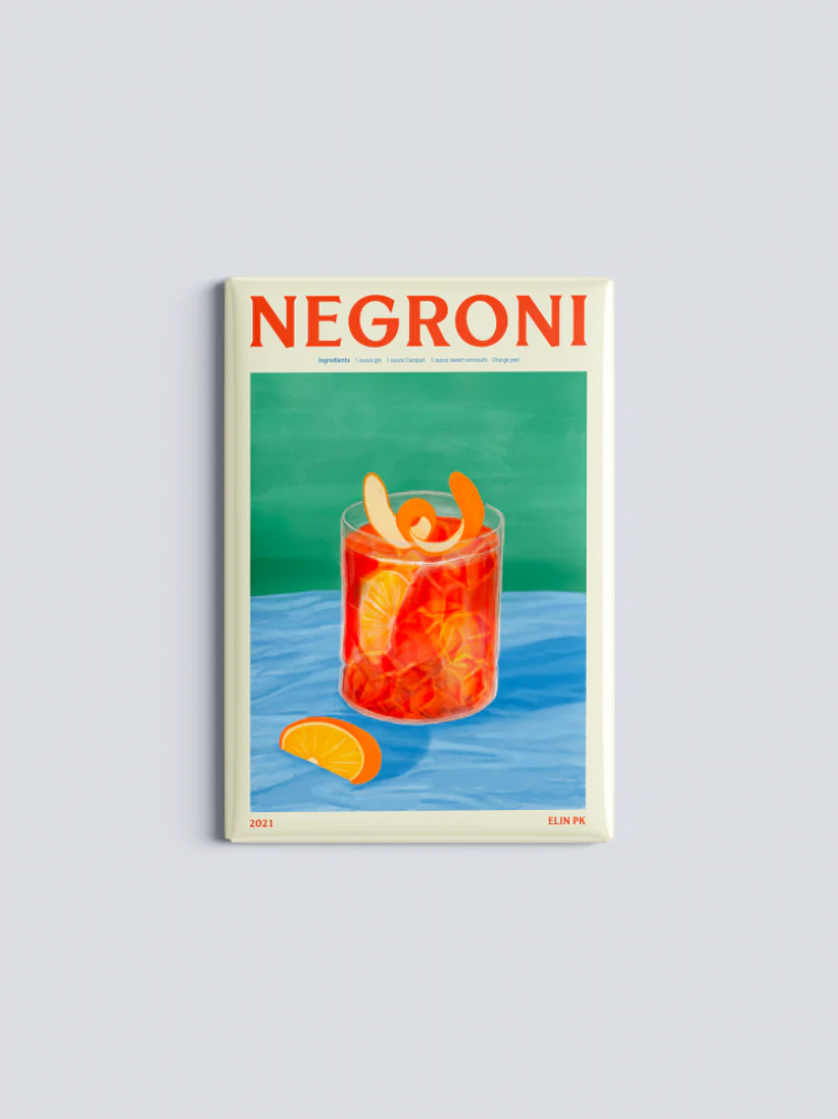 Kylskåpsmagnet Negroni 8x5 cm