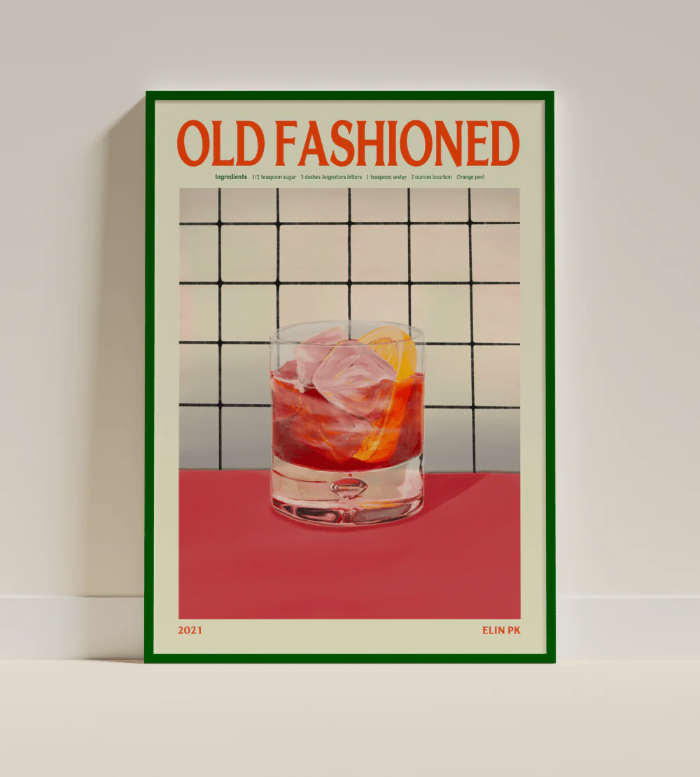 Elin PK Old Fashioned Drink Poster