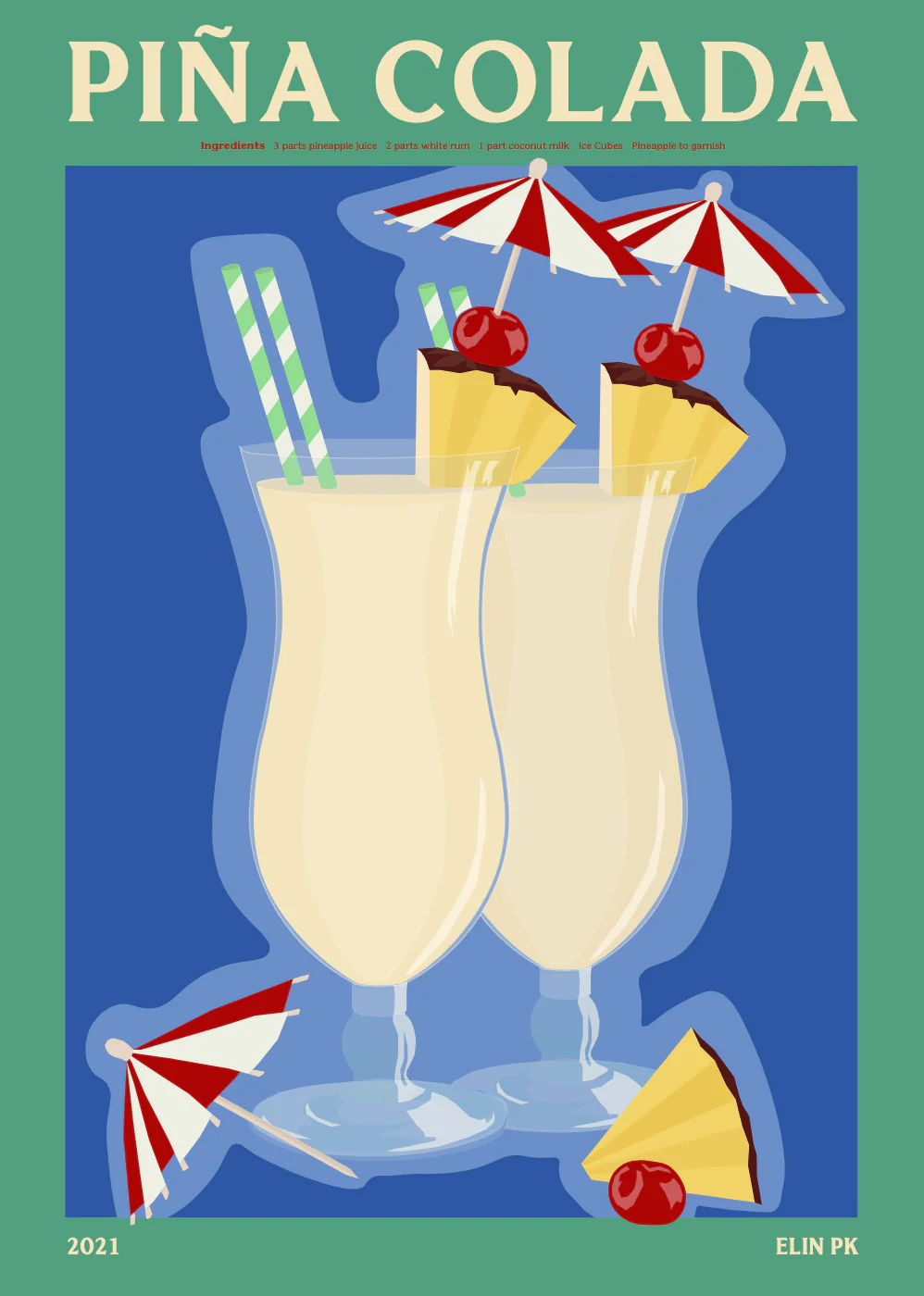 Elin PK Piña Colada II Drink Poster - Image 2