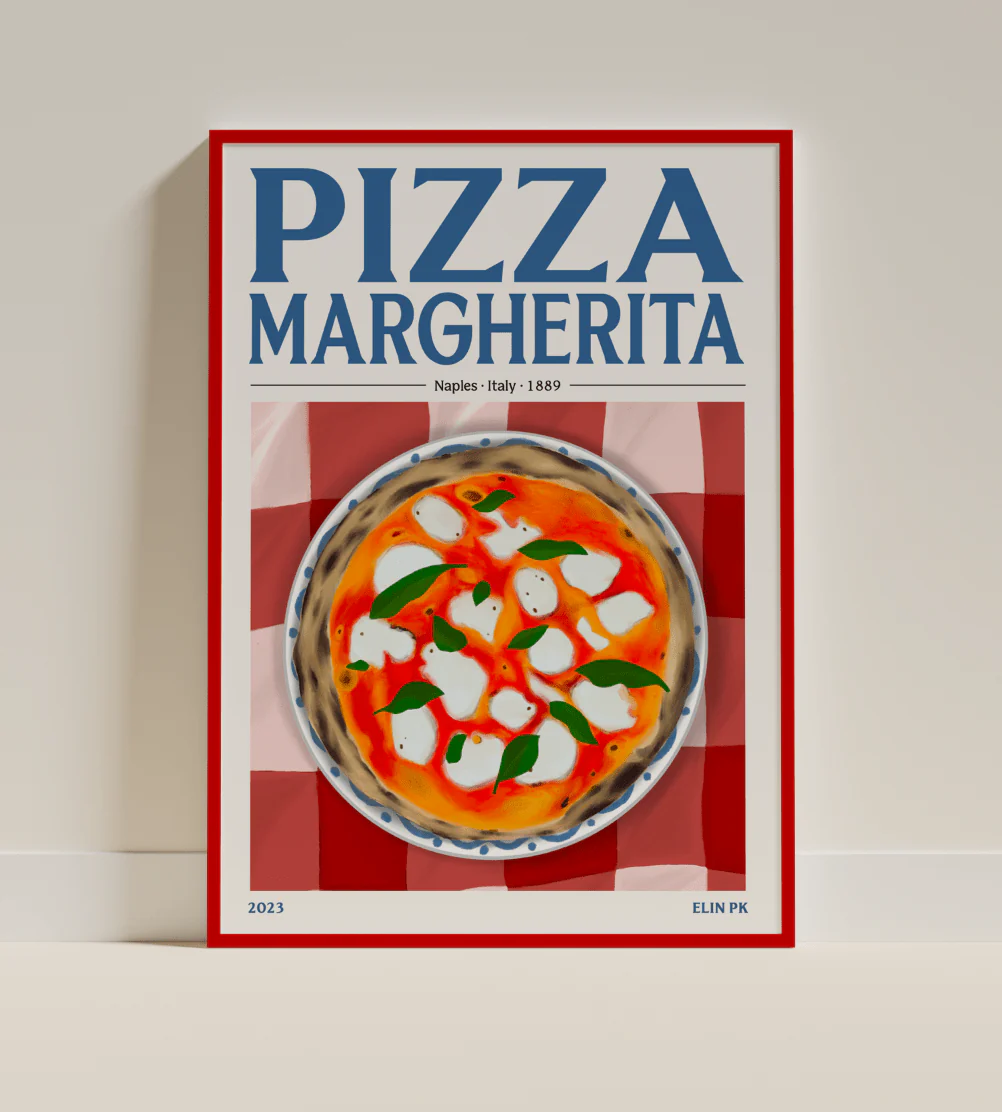Elin PK Pizza Margherita Food Poster