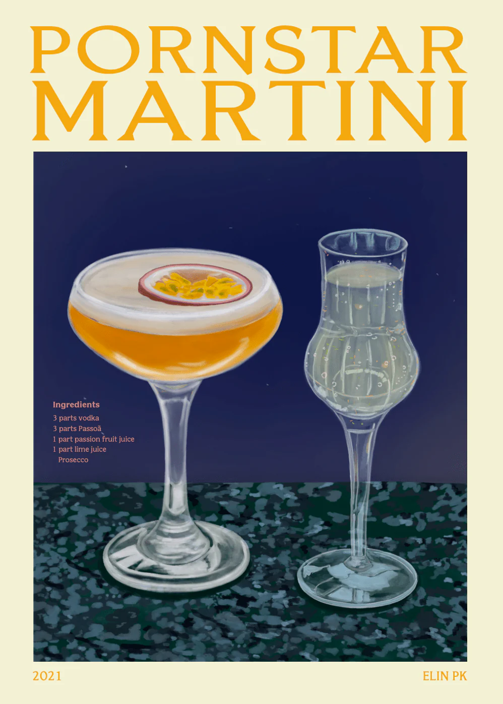 Elin PK Porn Star Martini Drink Poster - Image 2