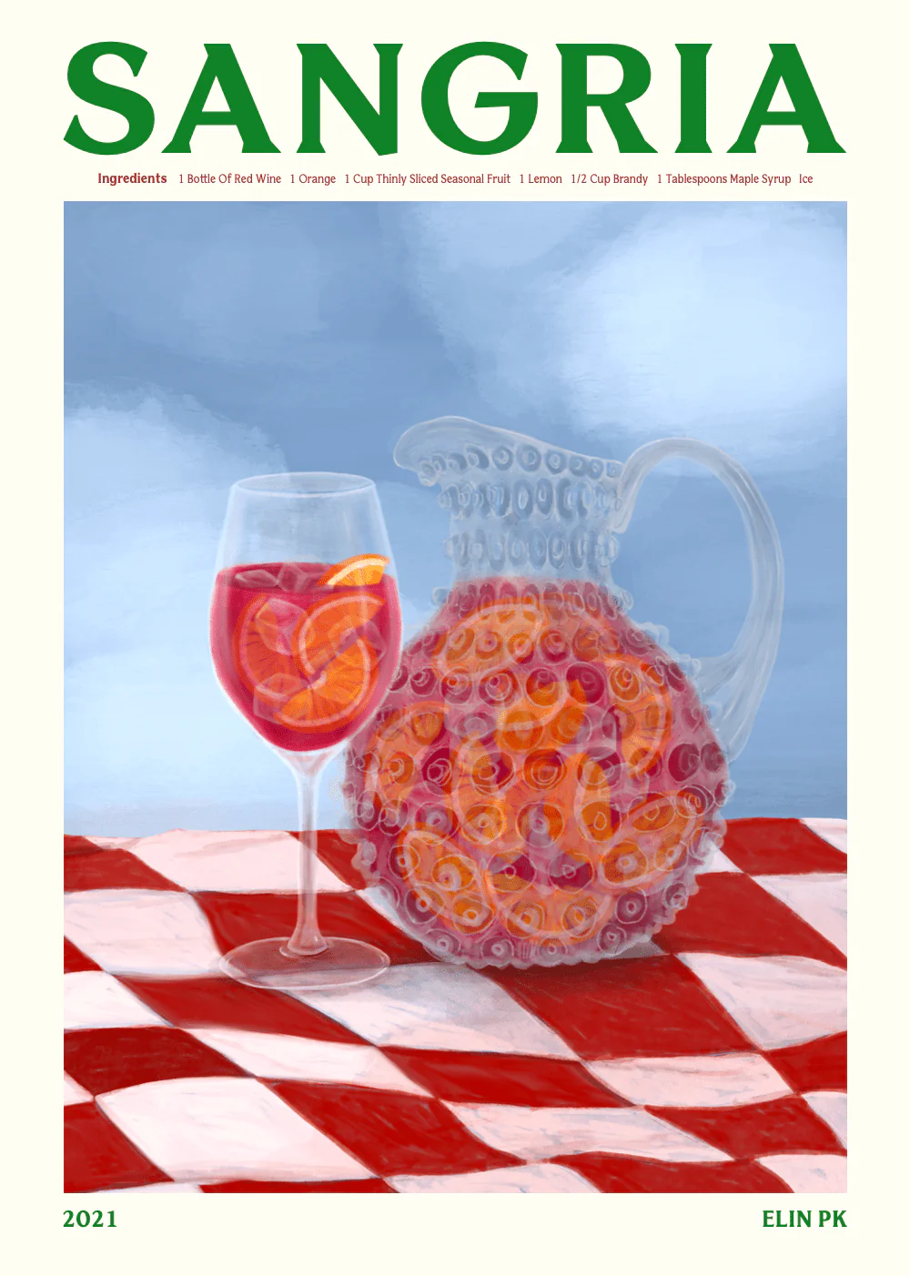 Elin PK Sangria Drink Poster - Image 2