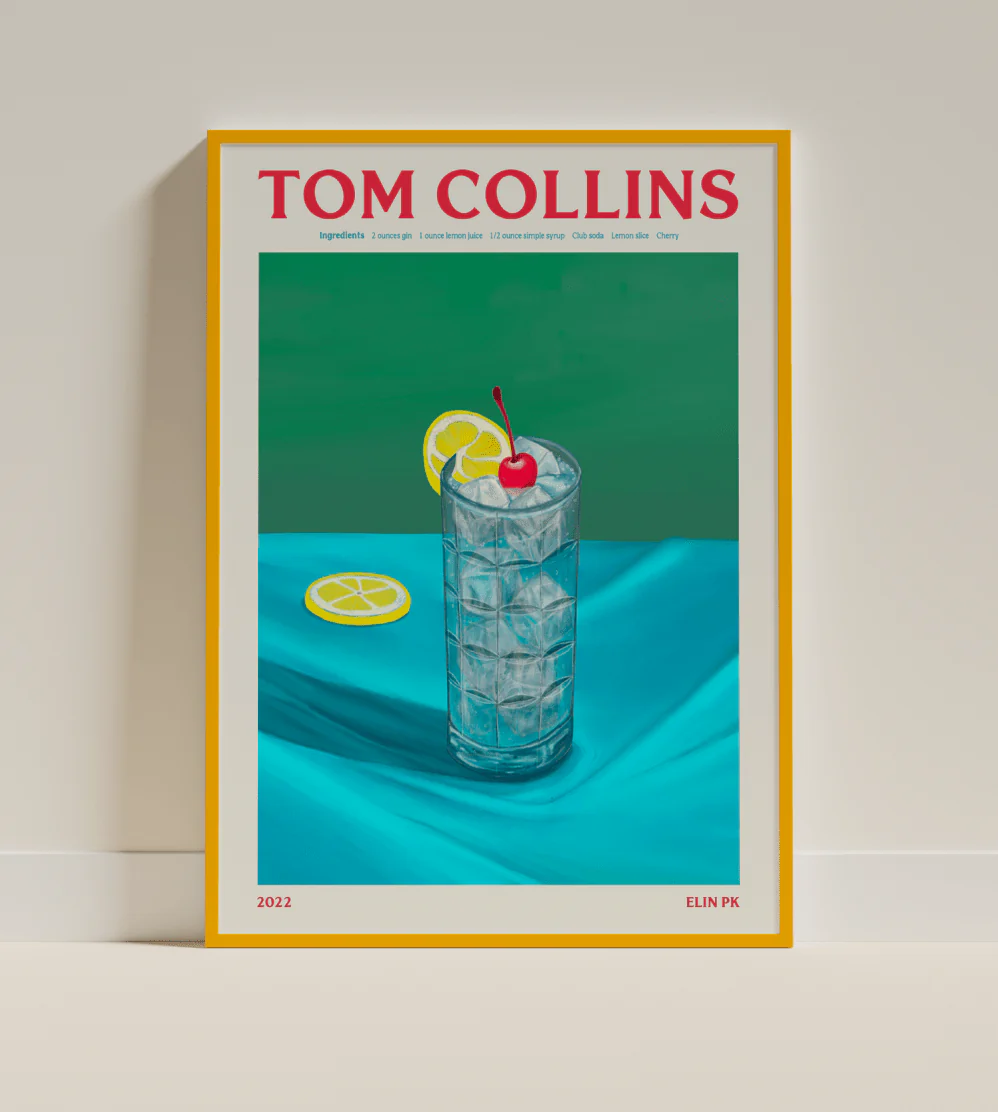 Elin PK Tom Collins Drink Poster